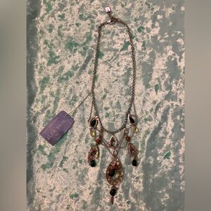 Nine West Green and silver vintage Statement Necklace